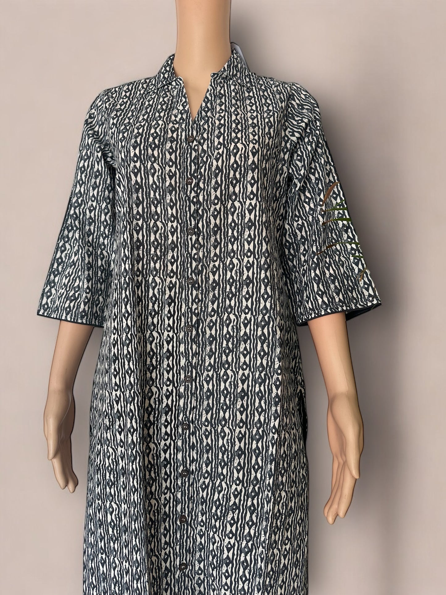 Blue cotton block printed co old set