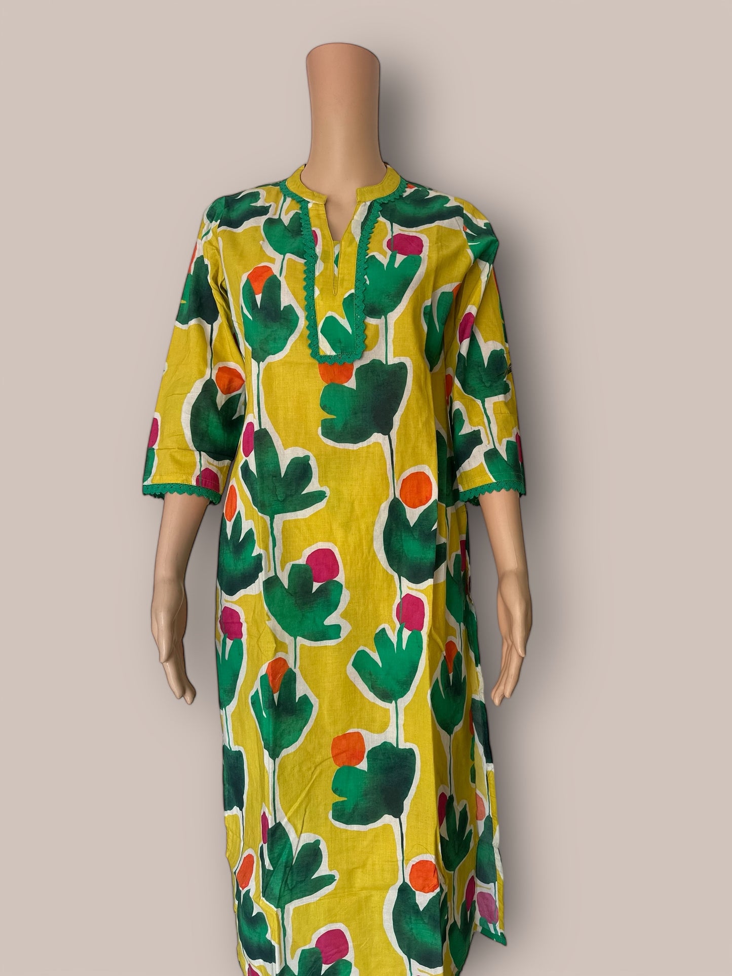 yellow botanical digital printed co ord set