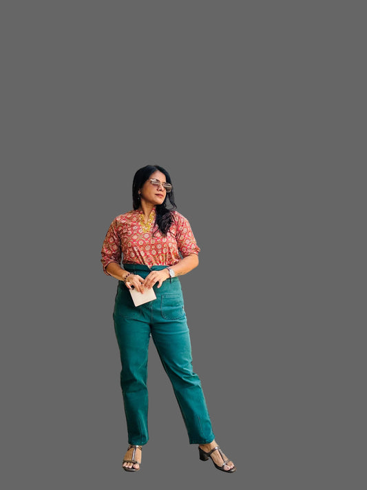 cotton printed short kurti