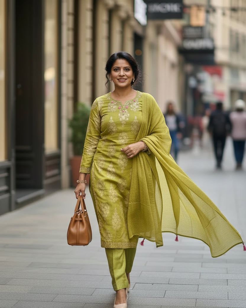 MUL COTTON KURTI SET