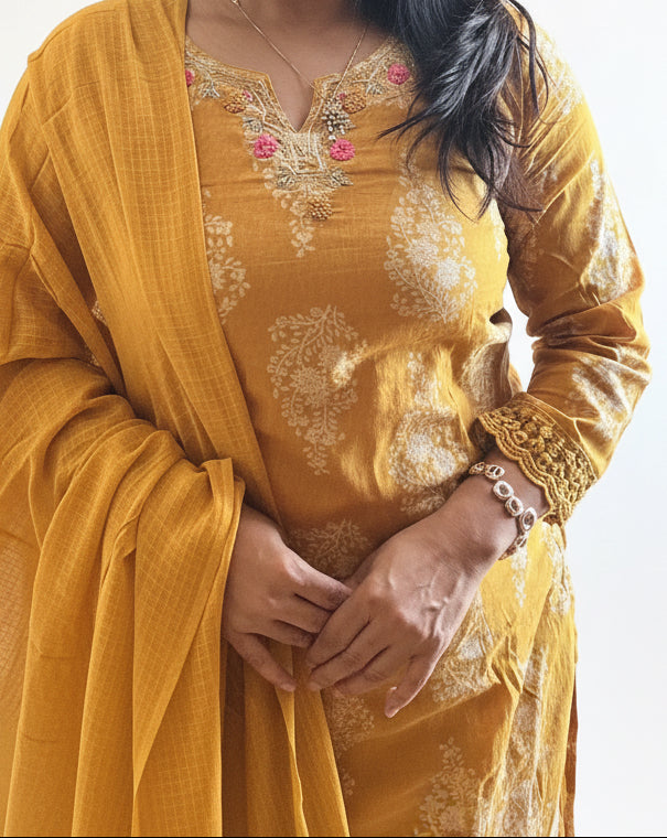 MUL COTTON KURTI SET