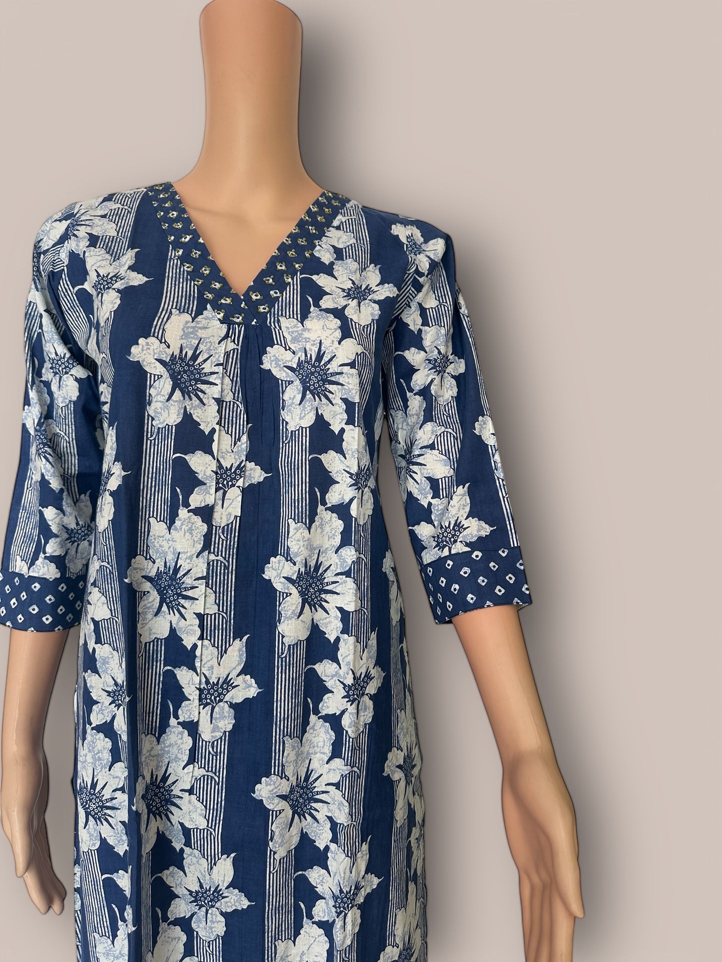 Indigo cotton printed co ord set