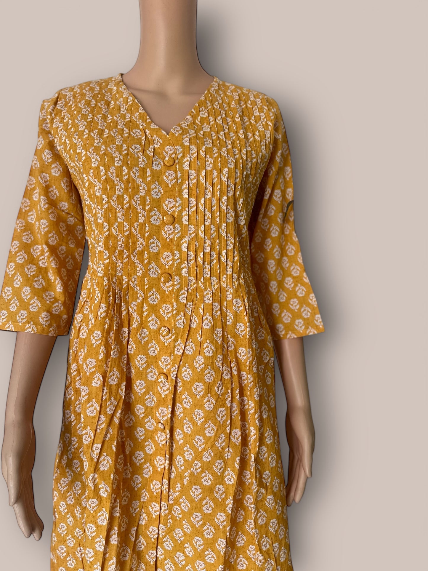 Yellow cotton 2 piece set