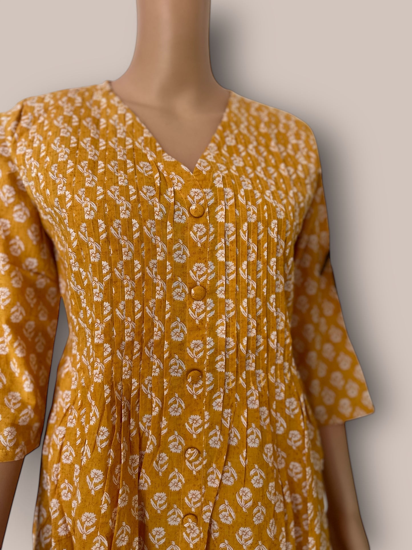 Yellow cotton 2 piece set